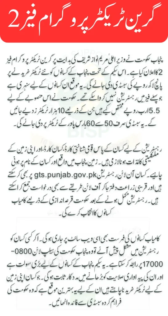 Green Tractor Program Phase 2 New Eligibility Criteria For Farmers along Online and Offline Registration Process