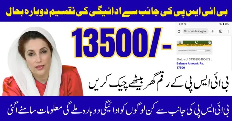 BISP 8171 July 2025 Payments Restart For Recent Eligiable Women