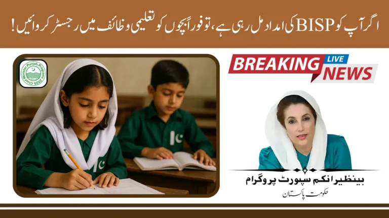 Check Benazir Taleemi Wazaif 2025 July Payment 8171 Status, Wazaif Amount, and Graduation Bonus Details