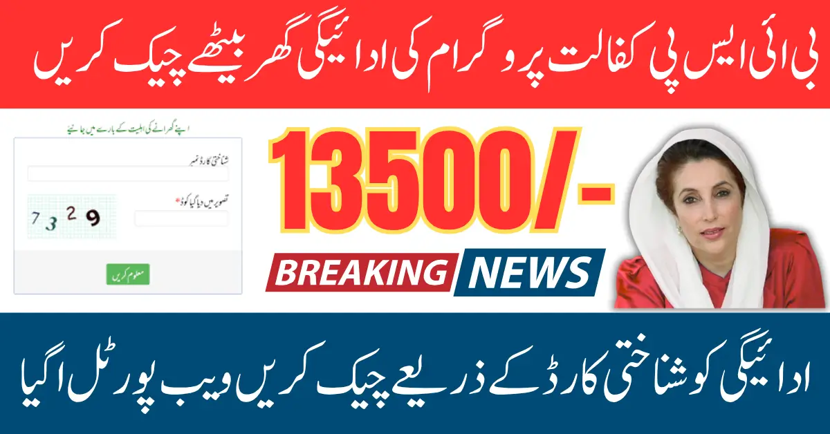 8171 Web Portal 2025 To Check BISP Kafalat 13500 Payment Status Via CNIC Know Full Details Step By Step