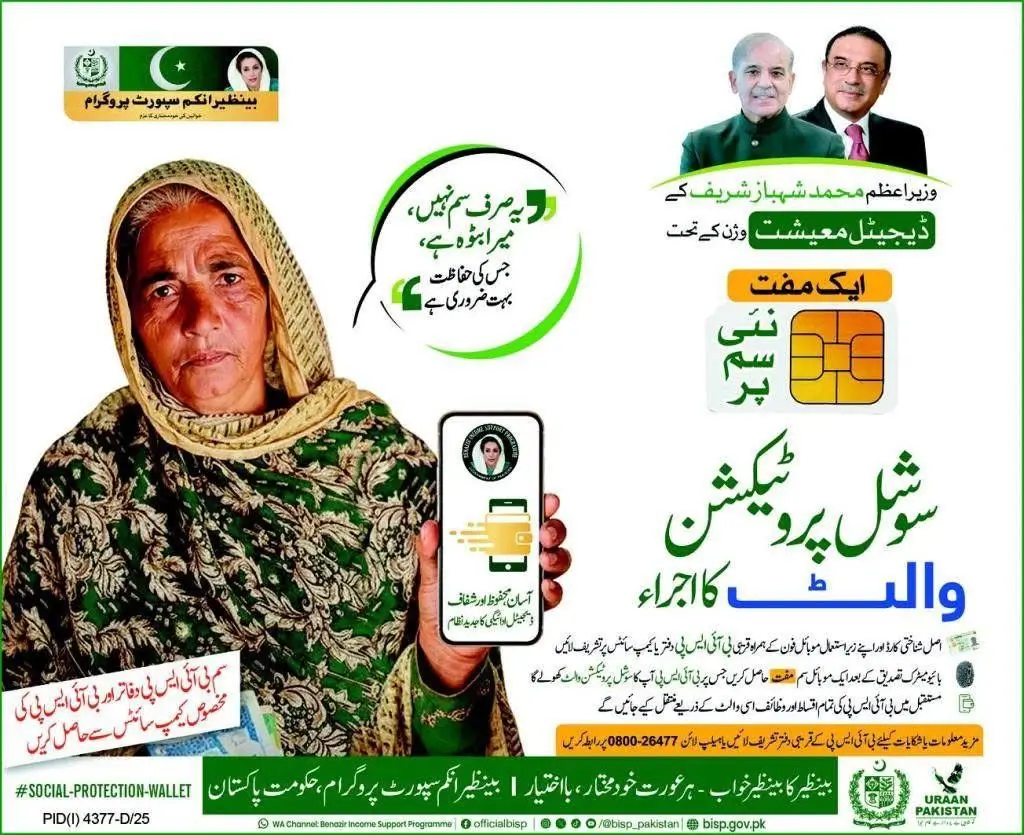 BISP Wallet SIM Registration Open in All Tehsils District-Wise Registration Process