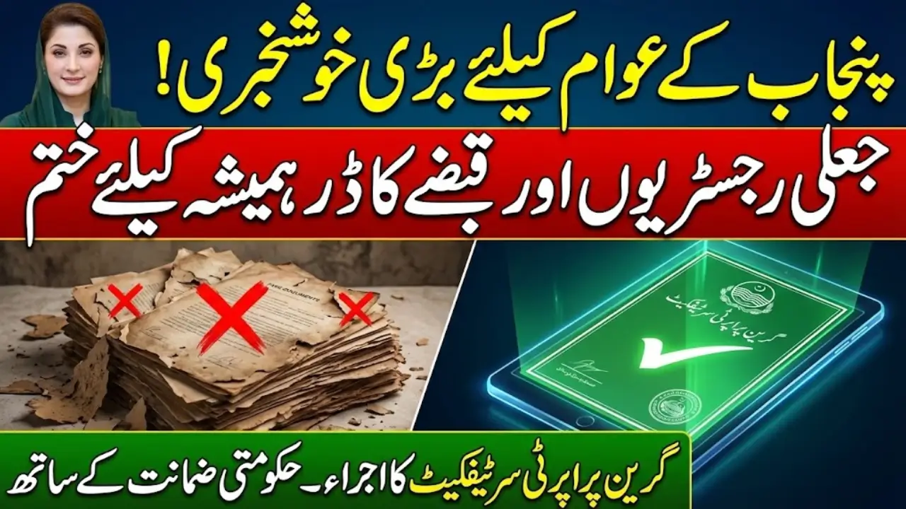 Punjab Green Property Certificate in 20 Districts Good News For Punjab People