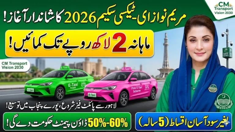 Maryam Nawaz E Taxi Scheme Check Transport Vision 2030