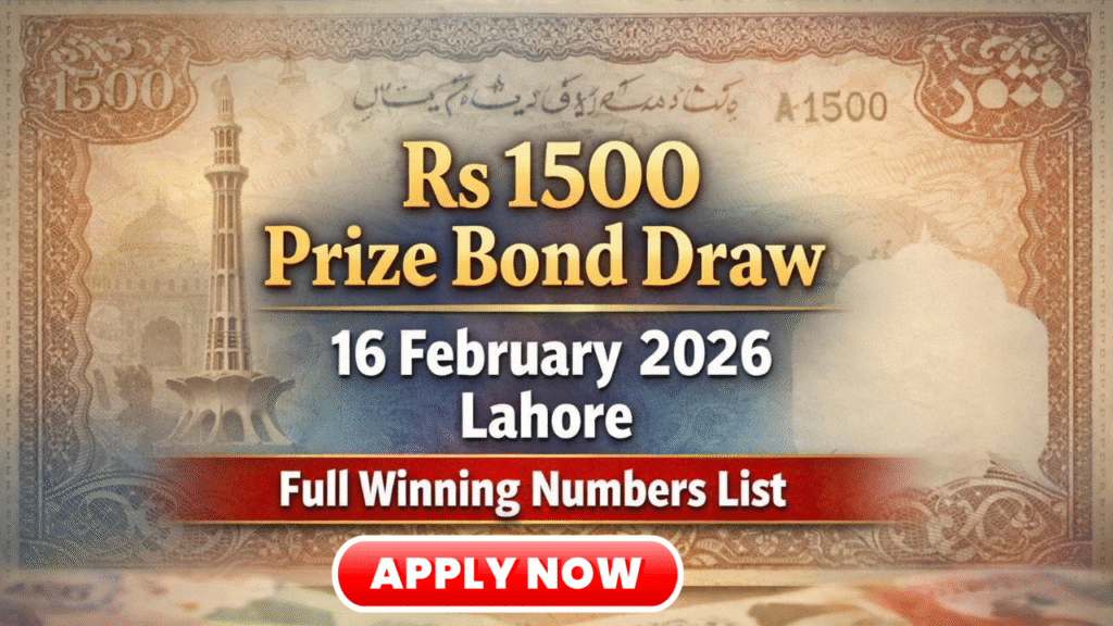1500 Prize Bond Draw Result February 2026 Check New List 